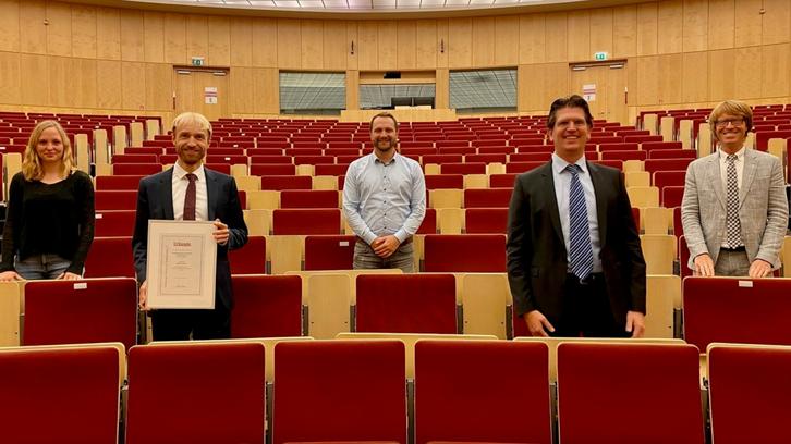 Dissertationspreis 2020 an Dr. Matthias Münder Dissertationspreis 2020 an Dr. Matthias Münder
