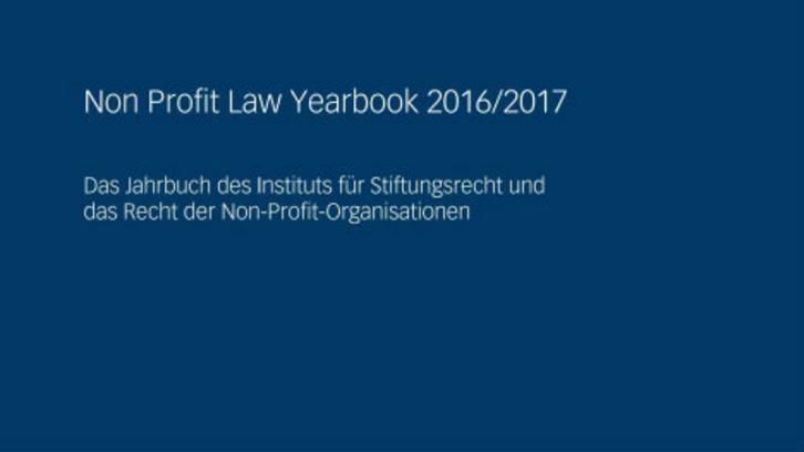 New issue of the Non Profit Law Yearbook 2016-17