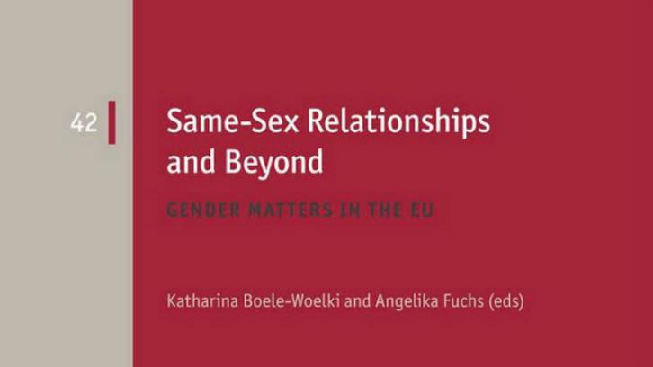 New publication by Angelika Fuchs and Katharina Boele-Woelki: "Same-Sex Relationships and Beyond: Gender Matters in the EU" 