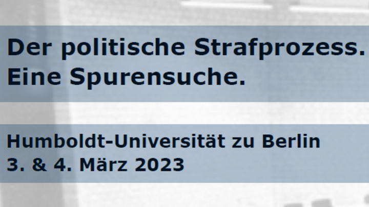 Der politische Strafprozess. Eine Spurensuche.