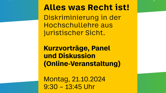 Vortrag: Diskriminierung in der Hochschullehre aus juristischer Sicht