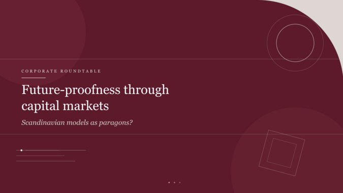 Corporate Roundtable: Future-proofness through capital markets